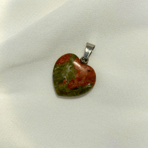 Unakite Heart Pendant