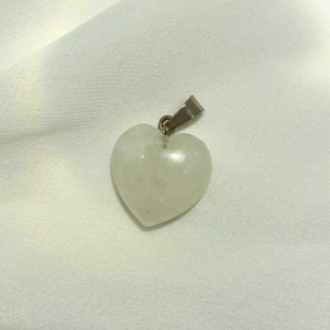 Clear Quartz Heart Pendant
